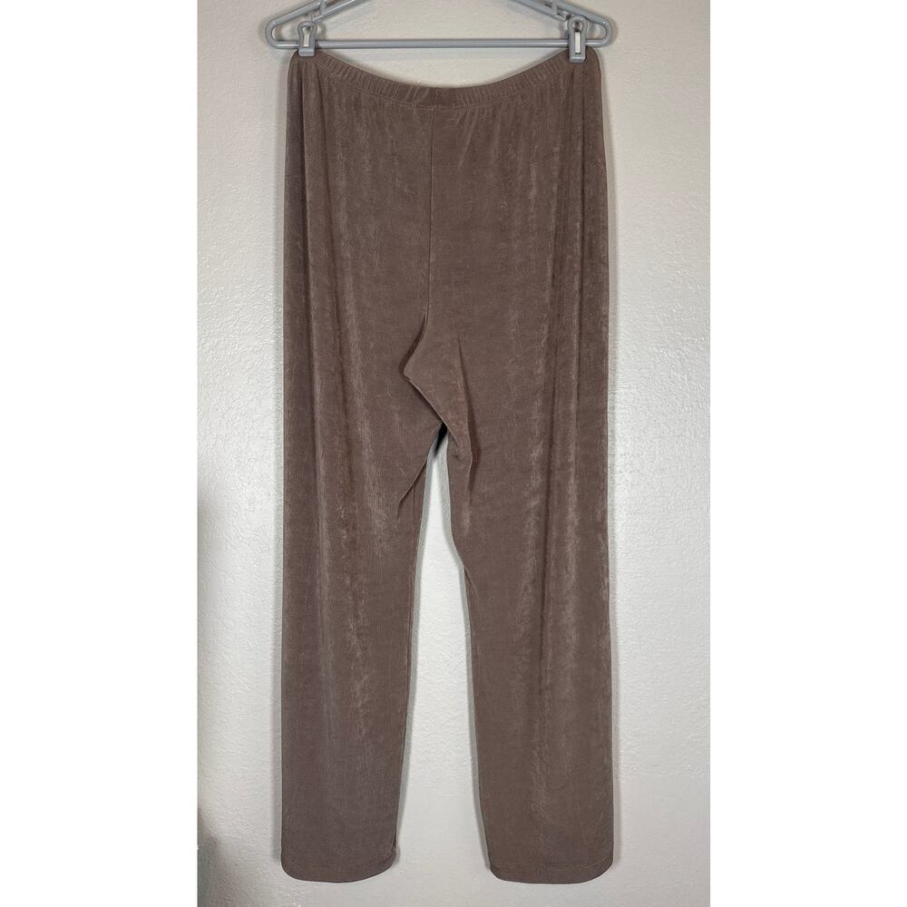Chicos Travelers No Tummy Pant 2R Large Stretch Pull On Deep Taupe Brown Classic - Picture 4 of 8